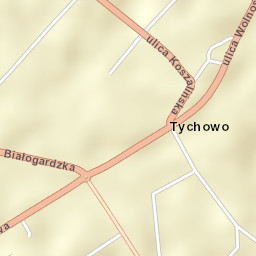 Tychowo Street Map