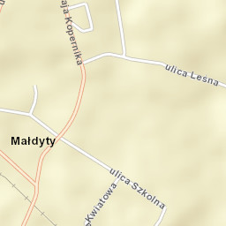 Małdyty Street Map