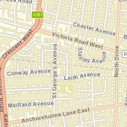 Cleveleys Street Map