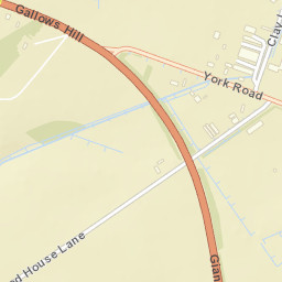 Clay Lane, York, East Riding of Yorkshire Street Map