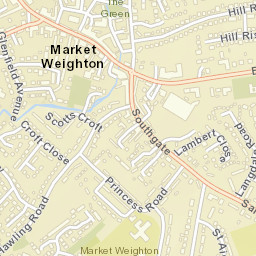 Market Weighton Street Map