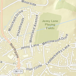 Moorside, Baildon, Shipley, West Yorkshire Street Map
