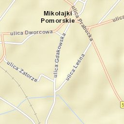 Mikołajki Pomorskie Street Map