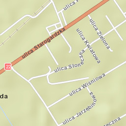 Czarna Woda Street Map