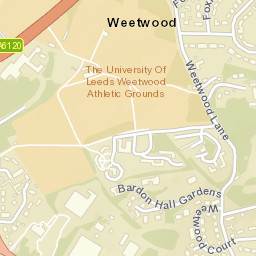 Ring Road Weetwood, Leeds, West Yorkshire Street Map