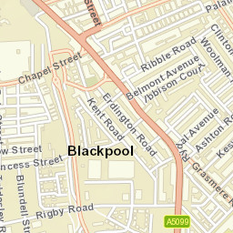 Seasiders Way, Blackpool FY1, UK Street Map