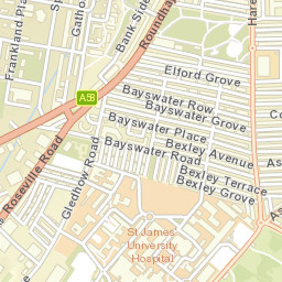 Bayswater Road, Leeds, West Yorkshire LS8 Street Map