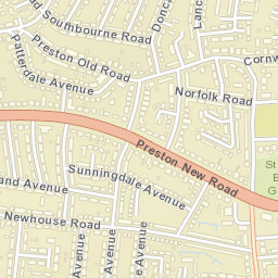 21 Suffolk Road, South Shore, Blackpool Street Map