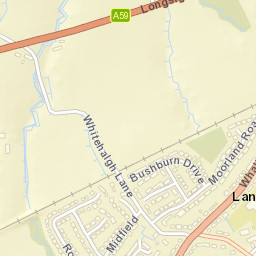 Langho Street Map