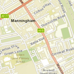 23 Springfield Place, Bradford, West Yorkshire Street Map