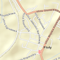 Płoty Street Map