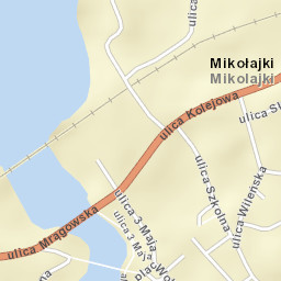 Mikołajki Street Map