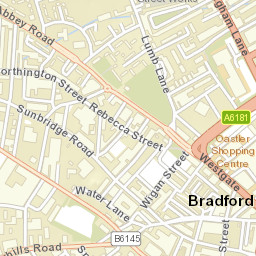 Bradford, uk Street Map
