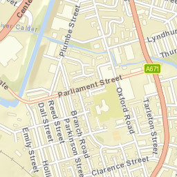 Red Lion Street, Burnley, Lancashire BB11 Street Map