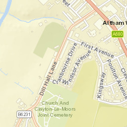 Clayton le Moors Street Map