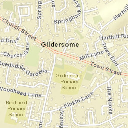 Mill Lane, Gildersome, West Yorkshire  Street Map
