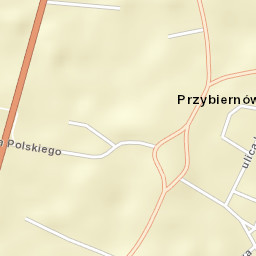Przybiernów Street Map
