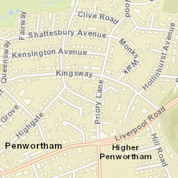 13 Shaftesbury Avenue, Higher Penwortham, Lancashire PR1, UK Street Map