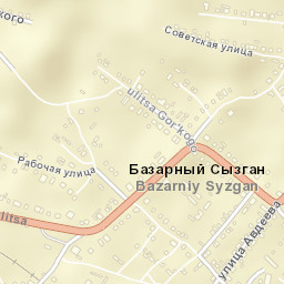 Bazarnyy Syzgan Street Map