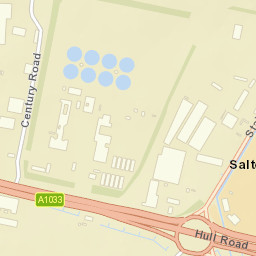 Salt End, Salt End Hull Road (W-bound), Hull, East Riding of  Street Map
