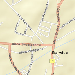Barwice Street Map
