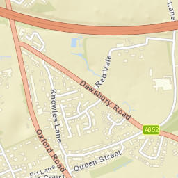 A651, Gomersal, West Yorkshire BD19, UK Street Map