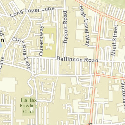 111 Spring Hall Lane, Halifax, West Yorkshire Street Map