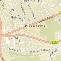 24 Brighouse Road, Hipperholme, Halifax Street Map