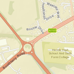 A164, Hessle, East Riding of Yorkshire HU13, UK Street Map