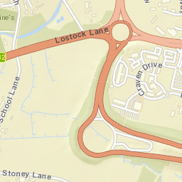 Lostock Lane, Preston, Lancashire PR5, UK Street Map