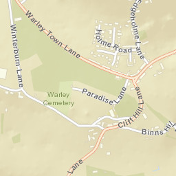 1 Paradise Lane, Warley, Halifax Street Map
