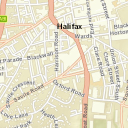 3 Ward's End, Halifax, West Yorkshire HX1 Street Map