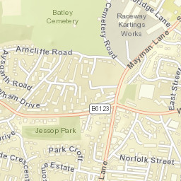 Blakeridge Lane, Batley, West Yorkshire Street Map