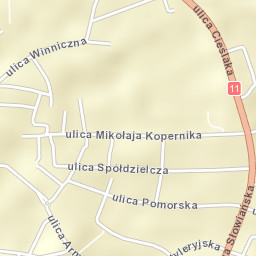 Szczecinek Street Map