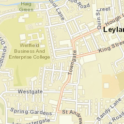 King Street, Leyland, Lancashire PR25 2LW Street Map