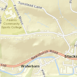 551 Newchurch Road, Bacup, Lancashire Street Map