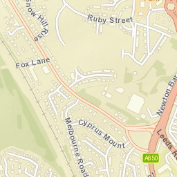 Back Leeds Road, Wakefield, West Yorkshire Street Map