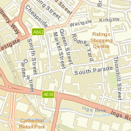 City and Borough of Wakefield Street Map