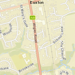 Euxton Street Map