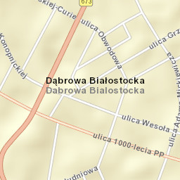 Dąbrowa Białostocka Street Map