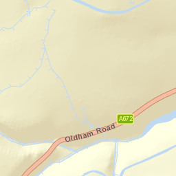 A672, Ripponden, Sowerby Bridge, West Yorkshire Street Map