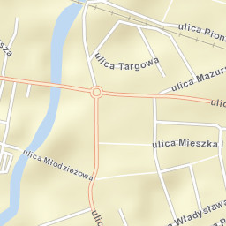 Pisz Street Map