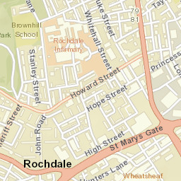 Hunter's Lane, Rochdale, Greater Manchester Street Map