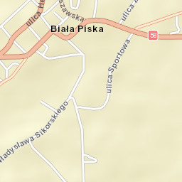 Biała Piska Street Map