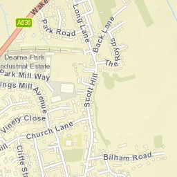 Clayton West Street Map