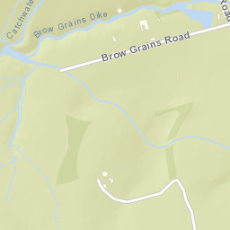 Brow Grains Road, Peak District National Park Street Map