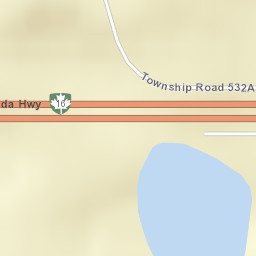 Yellowhead Highway, Yellowhead County Street Map