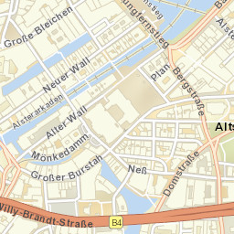 Hamburg, Germany Street Map