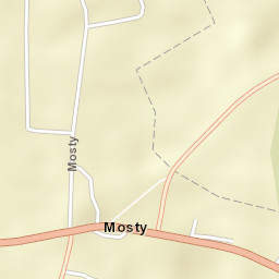 Mosty Street Map