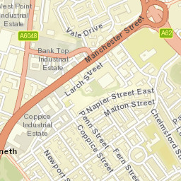 Manchester Street Roundabout, Oldham Street Map